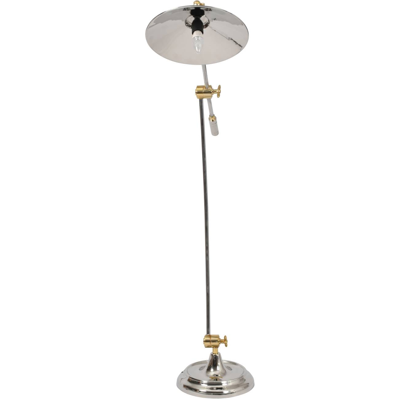 Haku Brass & Silver Adjustable Floor Lamp
